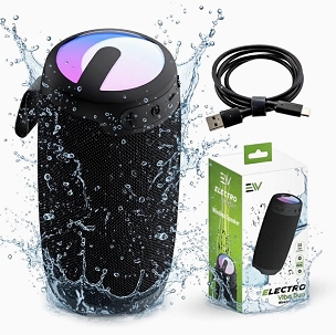3x Electro Vibe Duo 10W Waterproof Bluetooth Speaker